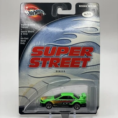 2003 100% Hot Wheels Super Street Nissan Skyline 1/4 неоново-зеленый *рецепт* - Изображение 1 из 4