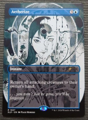 Momoko Borderless AEtherize MTG Secret Lair Spell Card English Unused - Image 1 of 4