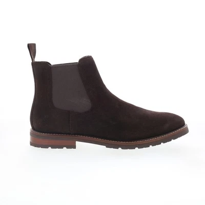 Rockport Cassius Mens Brown Wide Suede Slip On Chelsea Boots - Image 1 of 4
