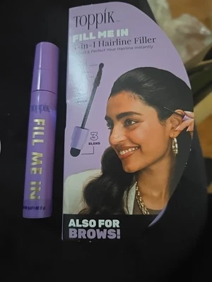 Relleno de línea de cabello Toppik Fill Me In 3 en 1 en marrón medio 2 g tamaño de viaje Foto 1 de 2