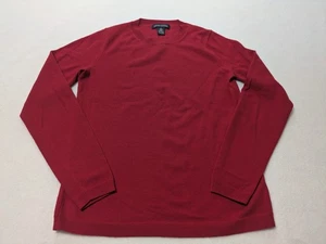 Suéter para mujer Banana Republic 100 % lana merino extra fina cuello redondo rojo pequeño - Imagen 1 de 9