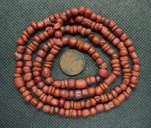 62cm Perles Verre Ancien Fouille Ancient Excavated Glass Beads NO ROMAN ISLAMIC - Imagen 1 de 3