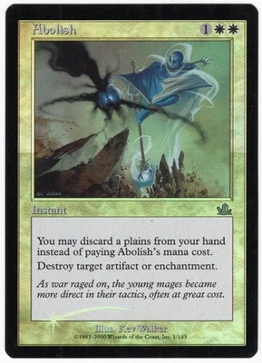 Abolish 2000 Prophecy SHIFTED FOIL MISPRINT White Uncommon Instant MTG NM AZ2 - Image 1 of 2