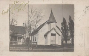 Baptist church - Harris, Minnesota - unposted RPPC - Picture 1 of 3