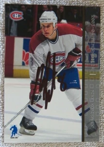 Tarjeta de Memorabilia ITG 2003-04 Montreal Canadiens Mike Komisarek Firmada 2003-04 automática - Imagen 1 de 1