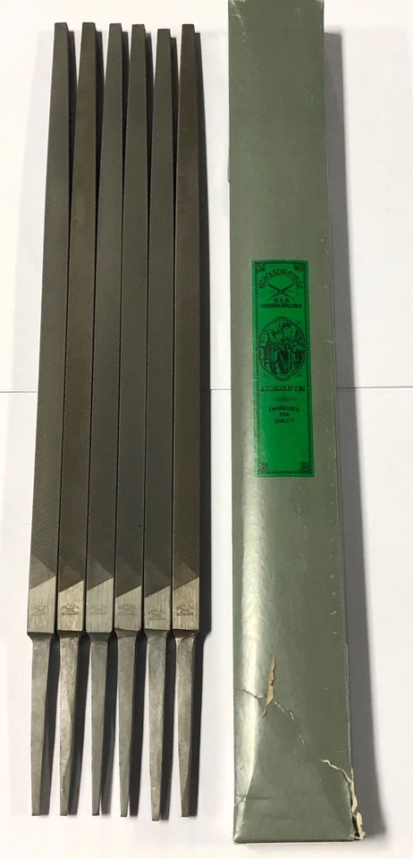 Nicholson 12" Square File Second Cut Hand File American Pattern 6 Pack 13343 - Image 1 of 1
