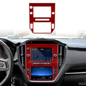 Adhesivo de pantalla de sistema de navegación rojo fibra de carbono para Subaru WRX STI 2022-2023 - Imagen 1 de 8