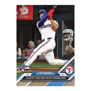 2024 Topps Now 456 Wyatt Langford 1st Career Walk-Off Hit (RC) - ¡Envío gratuito! - Imagen 1 de 2