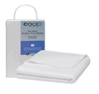 Coop Cloud Cooling Throw Blanket Size 50”x60” White Sleep Goods Silky Smooth