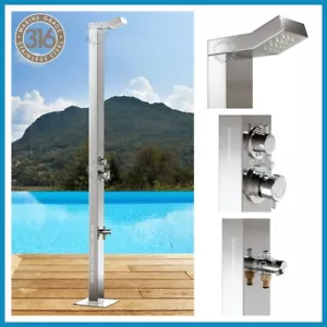 Outdoor Shower 316 Marine Stainless Steel-No Rust! Swimming Pool Backyard - Picture 1 of 10