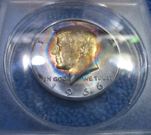1966 KENNEDY HALF LOW POP 52/11  MS64 DDO SATIN CHROMATIC TONED GEM ANACS/VSS - Picture 1 of 18