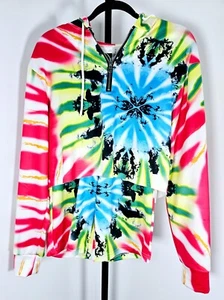 Halfheart 2 Piece Lounge Short Set Cropped Hoodie Jacket Womens Tie Dye Size M - Picture 1 of 11