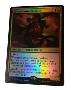 Magic The Gathering 1x LÁMINA Immerstorm Predator, Casi Nuevo, Kaldheim, Vampire Dragon +1/+1 Contador - Imagen 1 de 1