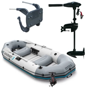 INTEX Schlauchboot Mariner 3 SET mit 68631 Außenbordmotor + 68624NP Befestigung - Bild 1 von 11