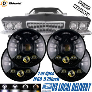 4× 5.75 inch Round LED Headlights Halo DRL HiLo For Buick Riviera 1963-1974 US