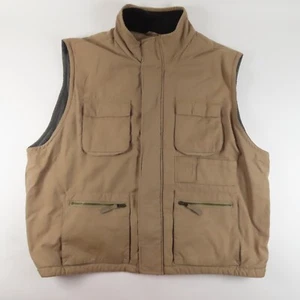 Chaleco de pesca con mosca Fieldmaster para hombre talla XL bolsillos forrados de lana vintage - Imagen 1 de 7