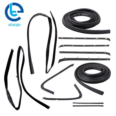 Front Side Weatherstrip Seal Kit Suit For Chevy GMC Pickup Truck 1973-1980 Black - Изображение 1 из 4