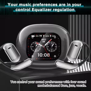 Intelligent Touch Screen Open-Ear Bluetooth Headphones Wireless Running Workout - Picture 1 of 19