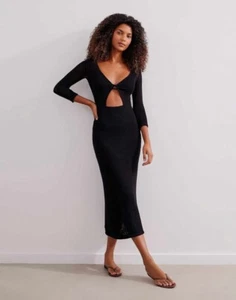 ViX Paula Hermanny Damen Gr. S Ana mittellanges Überziehkleid schwarz Beachwear neu mit Etikett - Bild 1 von 11