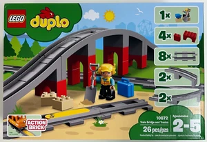 New / Factory Sealed - LEGO DUPLO 10872 Train Bridge and Tracks 26 pcs - RETIRED - Picture 1 of 7