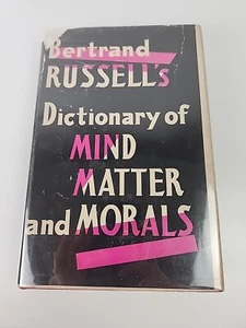 1952 Bertrand Russell's Dictionary of Mind, Matter and Morals HC/DJ - Picture 1 of 11