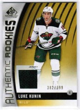 17/18 SP GAME USED HOCKEY ROOKIES RC GOLD JERSEY CARDS (86-185) U-Pick From List