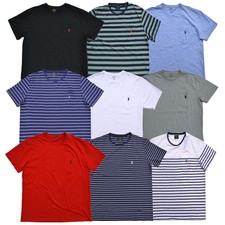 Polo Ralph Lauren Camiseta Masculina logotipo Pônei Bolso Gola Careca Pp P M G GG GGG Nova com etiquetas