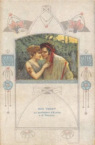 AL4-10) CARTOLINA QUO VADIS? LE CONFIDENZE D'UNICE E DI PETRONIO  - Picture 1 of 2