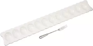 Deviled Egg Tray Set with Fork Serving Dish, One Size, White - Picture 1 of 12