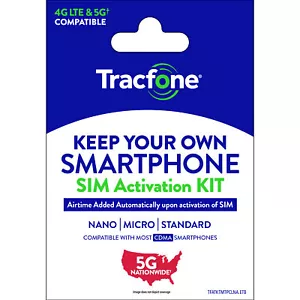 Tracfone KYOP SIM Kit + Unlimited Talk, Text, 24GB Data 1-Year Plan - Picture 1 of 2