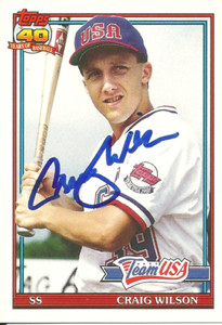 Craig Wilson Team USA Personally Autographed  Card