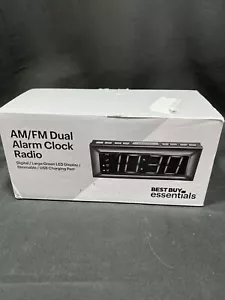 Best Buy essentials BE-CLOPP3 BE-CLOPP3 Digital AM FM Dual Alarm Clock-OPEN BOX - Picture 1 of 3