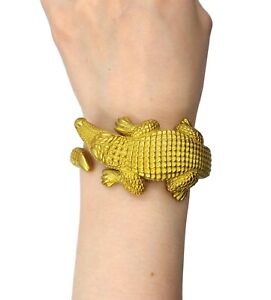 Kieselstein-Cord Yellow Gold Alligator Cuff Bracelet