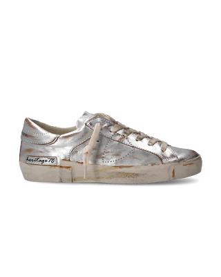 Sneakers Donna Philippe Model Paris Prsx In Pelle Vintage Argento cod. PRLD HM01 - Immagine 1 di 4