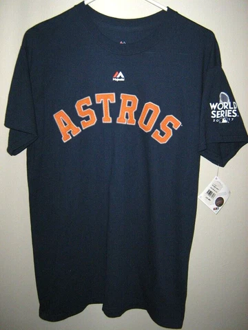 JOSE ALTUVE HOUSTON ASTROS 2017 WORLD SERIES CHAMPIONS MAJESTIC SHIRT MENS M Cover