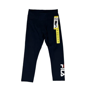 FILA NEW Athletic Capri Leggings Women's Size Small Navy Blue Gym Run Active NWT - Picture 1 of 15