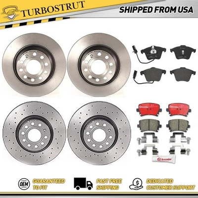 Kit pastillas rotores freno trasero delantero Brembo para Volkswagen CC Volkswagen 2010-2010 Foto 1 de 4