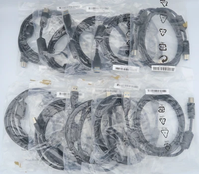 10X USB 3.0 SuperSpeed Cables Type A to Type B (BLACK 1.5m) NEW - Image 1 of 4