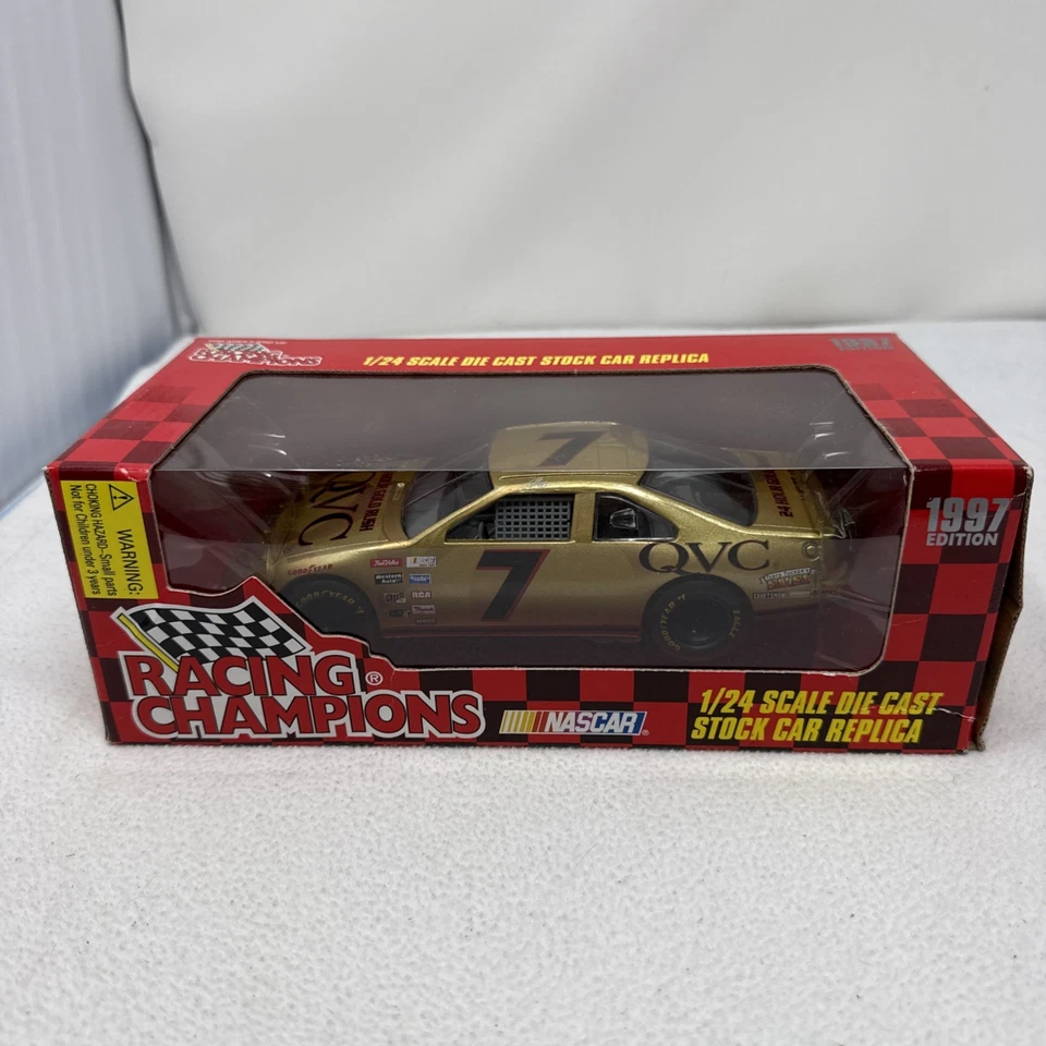 Geoff Bodine Die Cast 1997 Racing Champions #7 QVC Gold Rush escala 1/24 NASCAR Foto 1 de 4