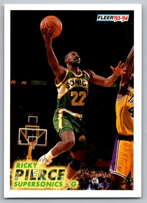 1993-94 Fleer Ricky Pierce Seattle SuperSonics #204 - Image 1 of 2