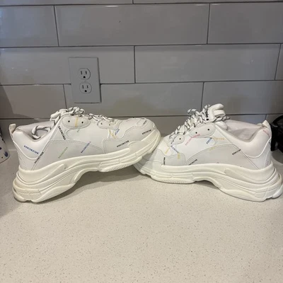 Balenciaga Triple S Sneaker ‘All Over Logo - White’ - Image 1 of 4
