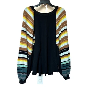 Free People We The Free Maglione Donna Lg Rainbow Dreams Maglia Manica a Palloncino - Foto 1 di 7
