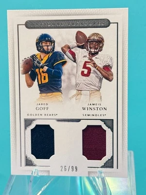 Panini National Treasures 2016 - jugador usado - Jared Goff Jameis Winston #31/99 Foto 1 de 2