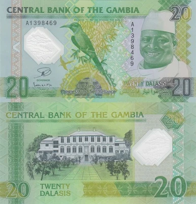 Gambia 20 Dalasi (2014) - Carmine Bee Eater/Polymer, p30a, B230a UNC - Image 1 of 3