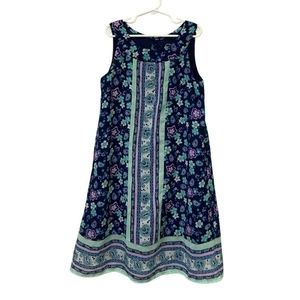 Wonder Nation Girls Large (10-12) Sleeveless Boho Floral Paisley Sheath Dress - Picture 1 of 3