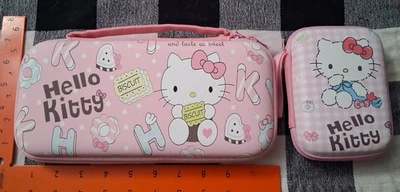 Hello Kitty Switch Juego Estuche/Accesorios de Viaje Estuche Set-Grande y Pequeño-NUEVO SIN ETIQUETAS Foto 1 de 4