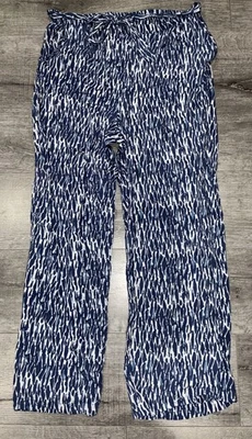 Travelsmith Blue Print Pants Size Medium #411 - Image 1 of 4