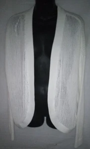 NWT Tommy Hilfiger WHITE Open Front Cardigan Sweater Ribbed Women's LG $79.99 - Picture 1 of 4