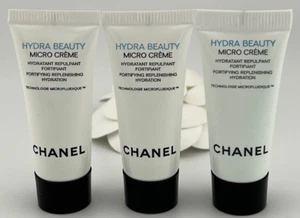 3 X CHANEL Hydra Beauty Micro Creme 5ml .17fl oz SAMPLE TUBES, New Authentic - Picture 1 of 2