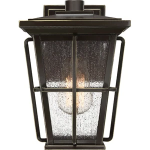 Quoizel Rockport 9.8" Outdoor Wall Lantern Palladian Bronze RPT8407PN - Picture 1 of 5